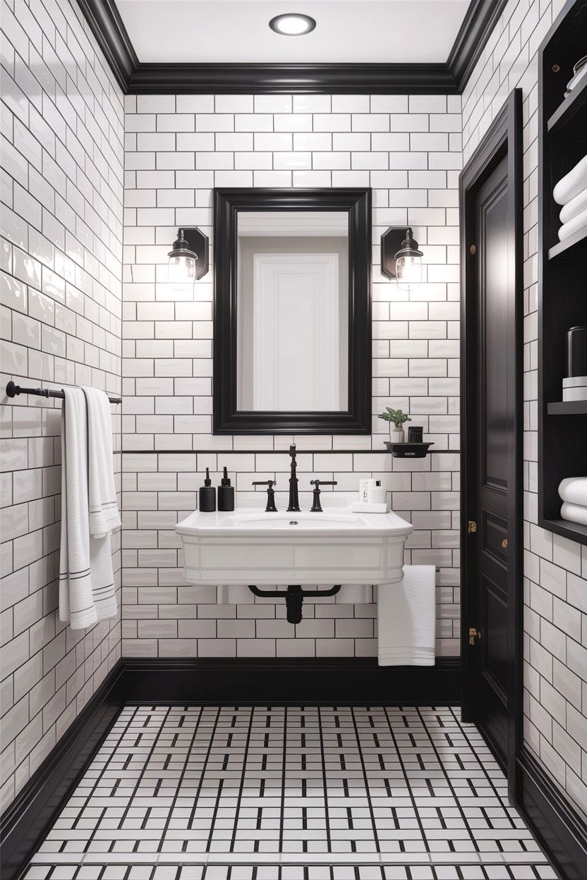 Black And White Bathroom - 30 custom bathroom ideas