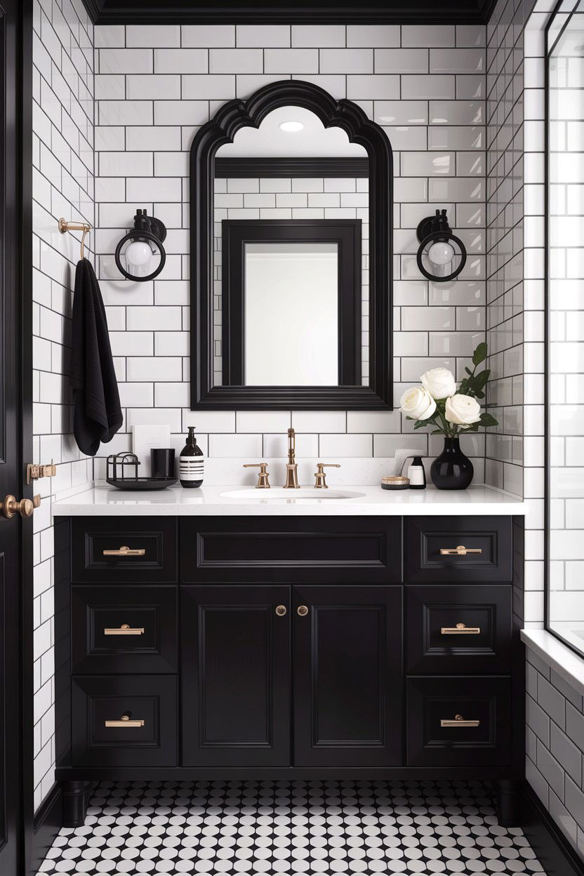 Black And White Bathroom - 30 designer bathroom ideas