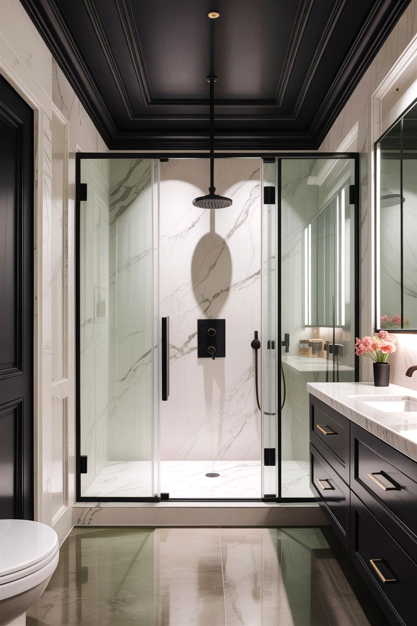 Black Bathroom Ceiling - 30 bathroom ceiling statement ideas