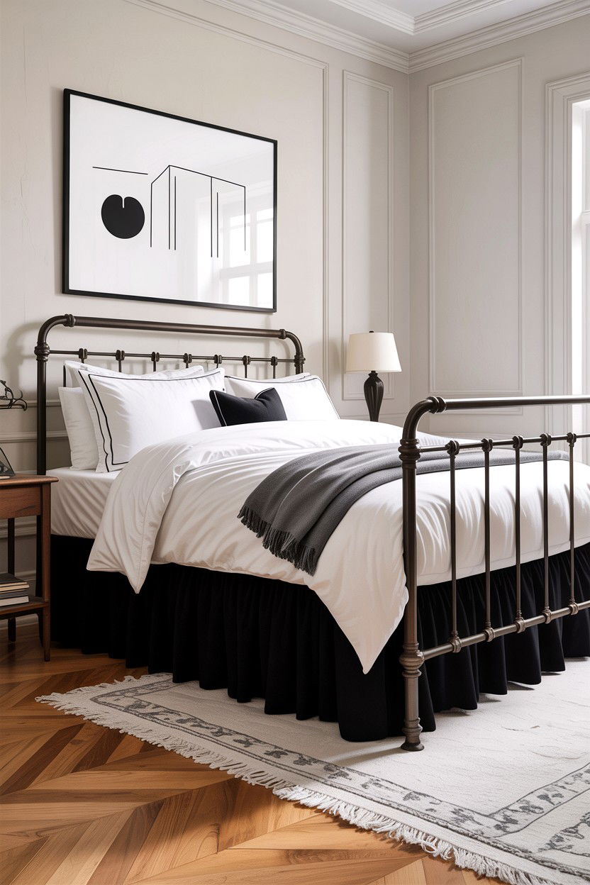 Black Bed Skirt - 30 bedroom dust ruffles