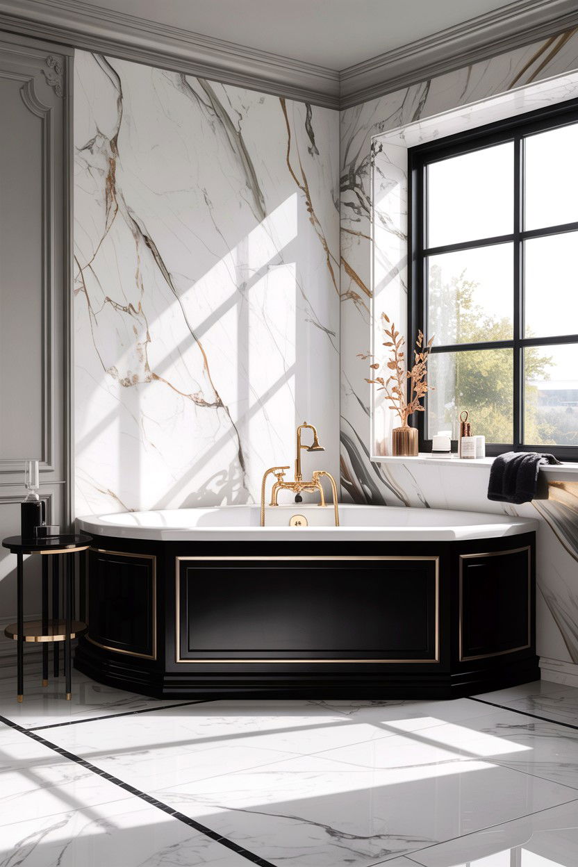 Black Corner Bathtub - 30 corner tub ideas