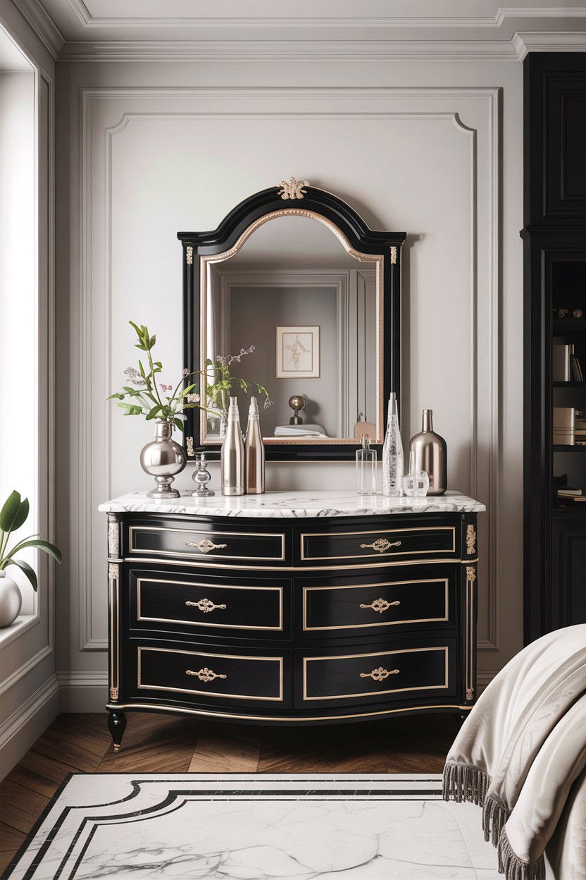 Black Dresser With Marble Top - 30 bedroom black dressers