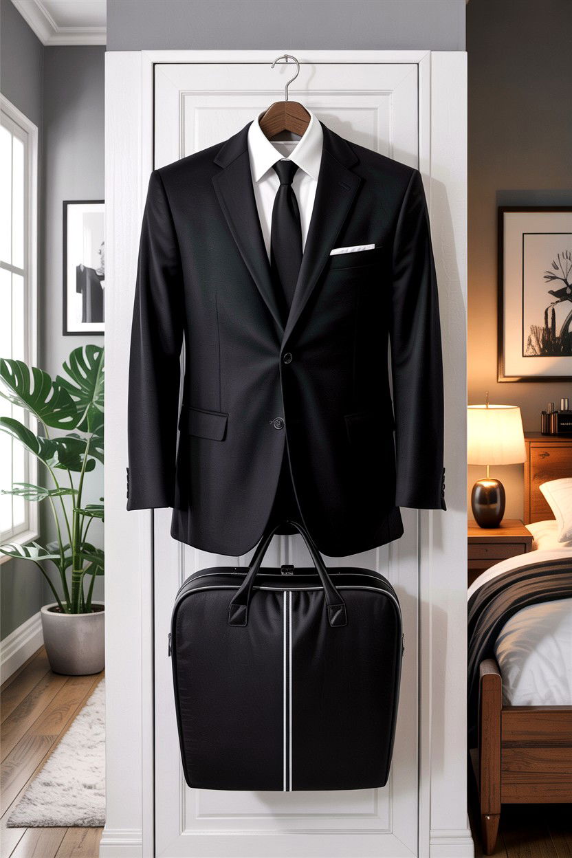 Black Fabric Suit Bag - 30 bedroom suit bags