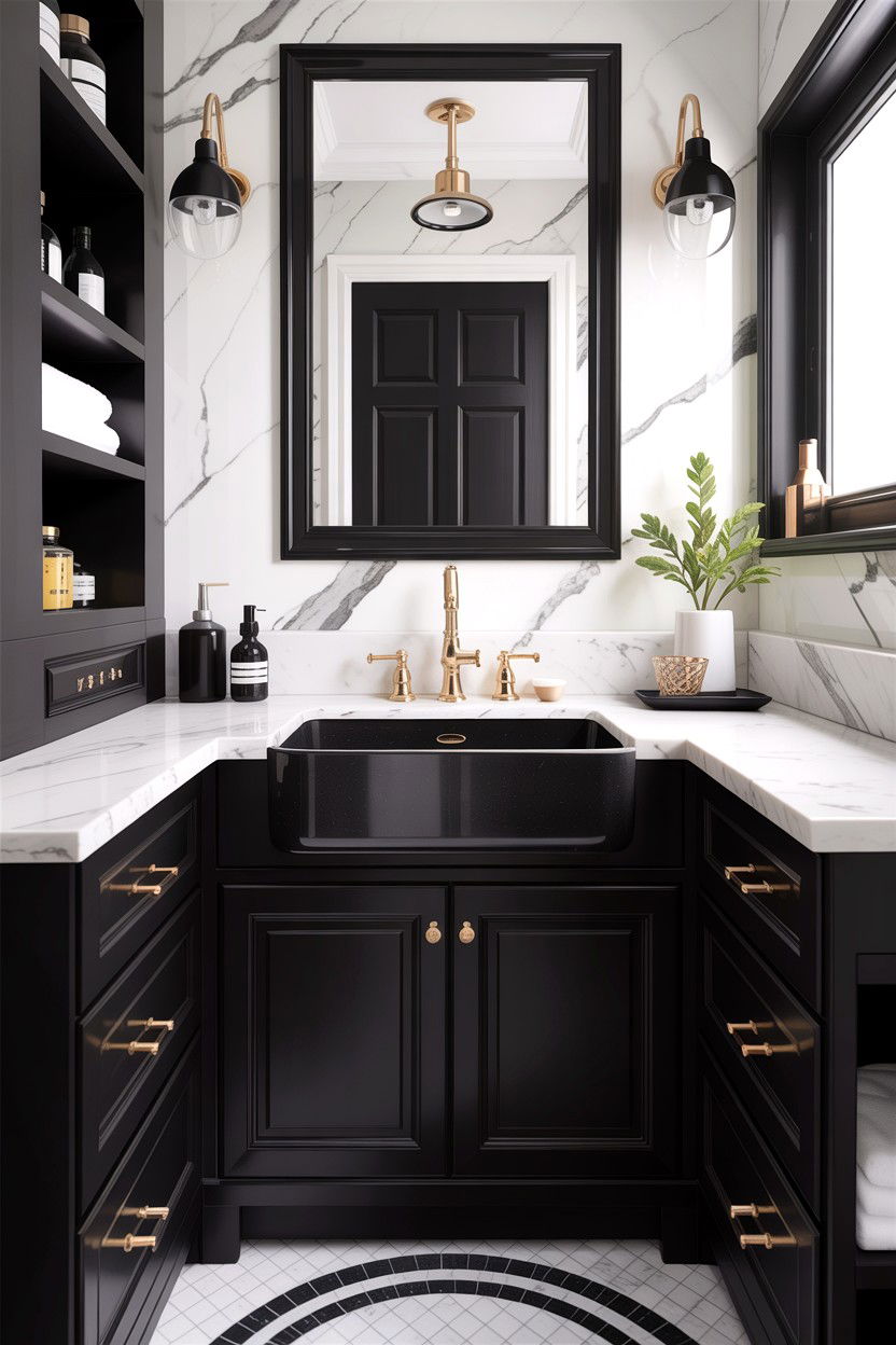 Black Farmhouse Bathroom Sink - 30 farmhouse sink bathroom ideas