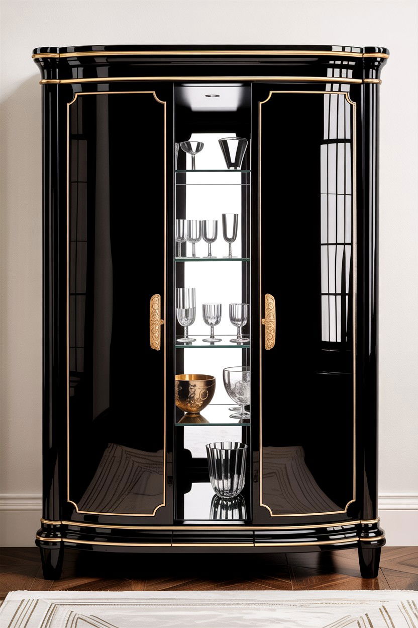 Black Lacquer Cabinet - 30 Hollywood living room ideas