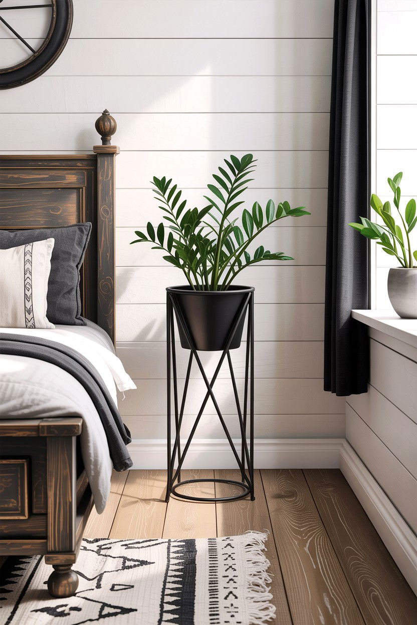 Black Metal Plant Stand - 30 bedroom plant stands