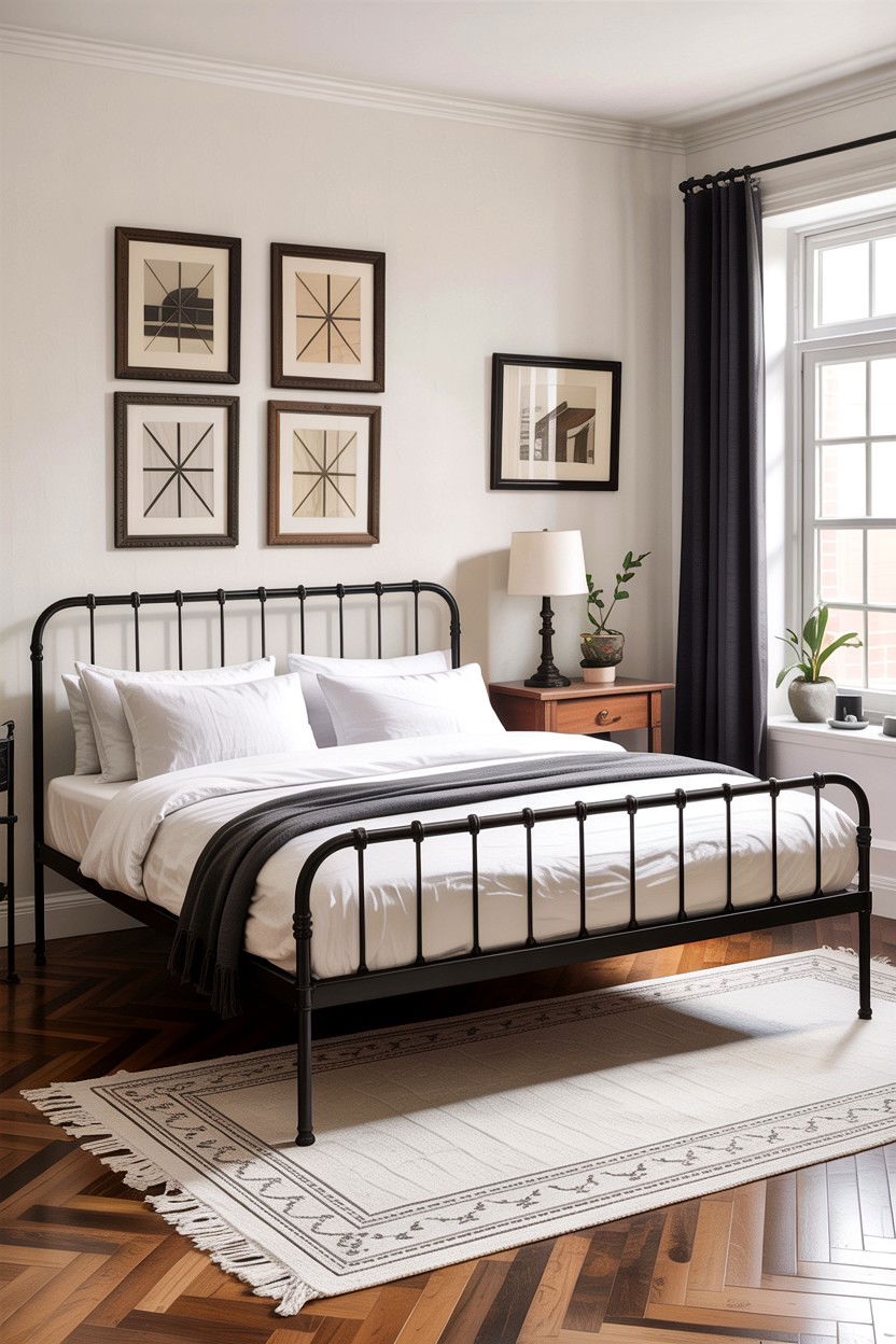 Black Metal Platform Bed - 30 bedroom low profile beds