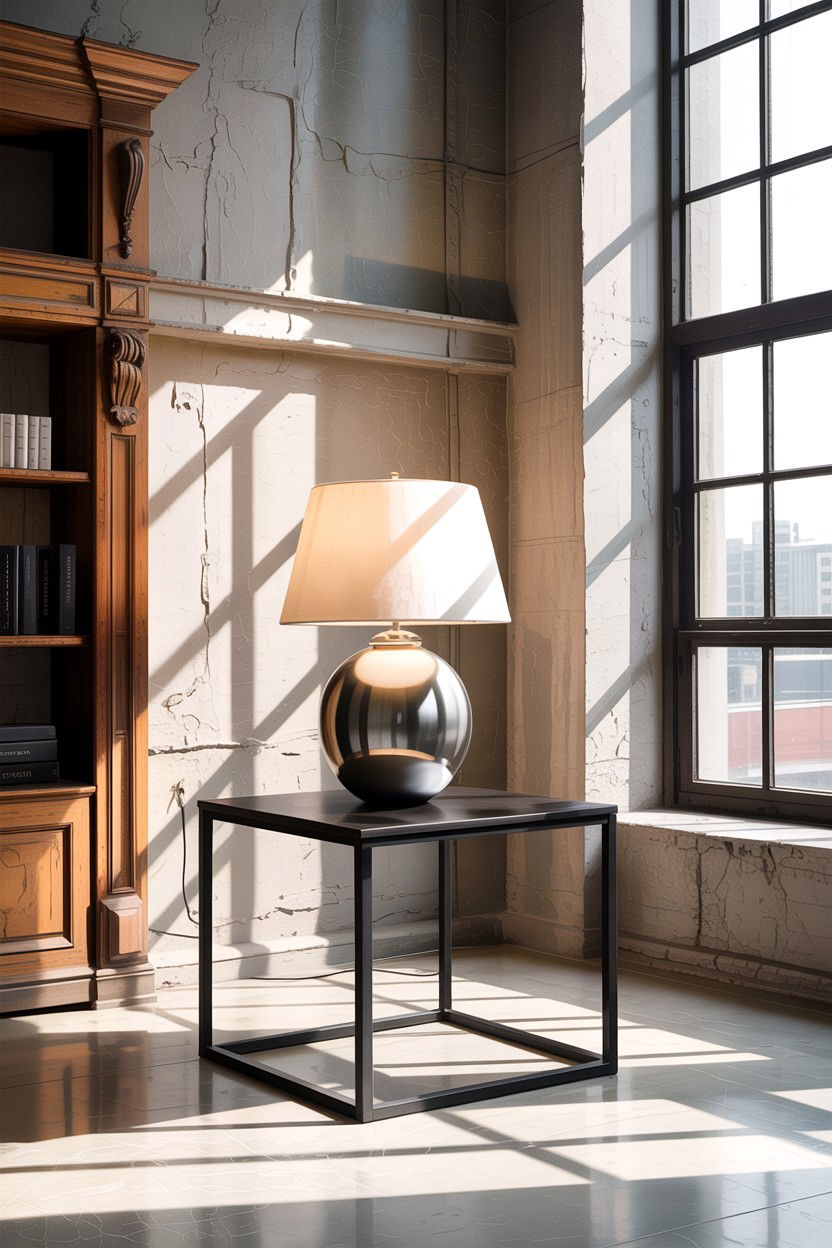 Black Metal Square Table - 30 living room accent table ideas