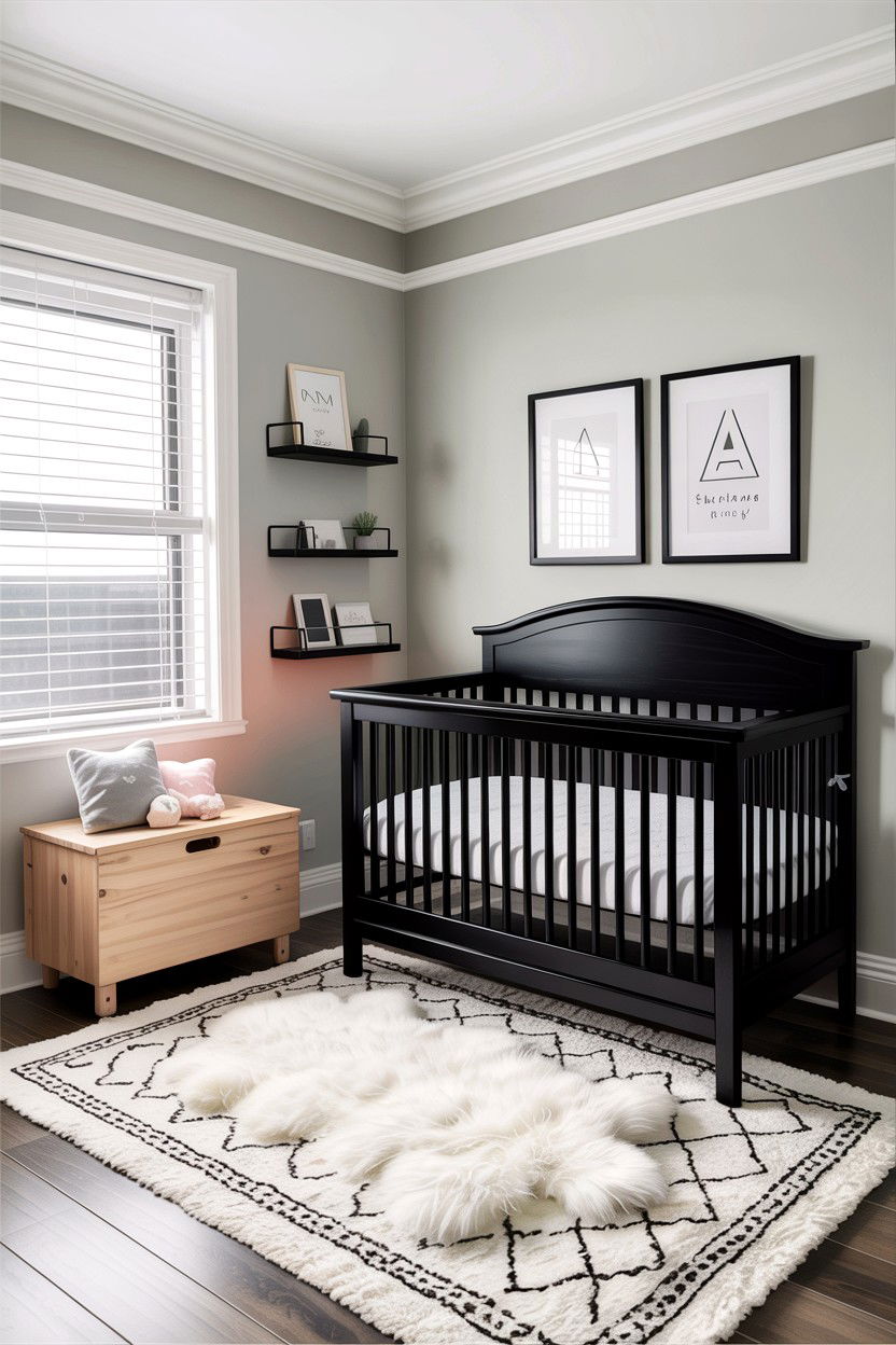 Black Scandinavian Nursery - 30 scandinavian black bedroom ideas