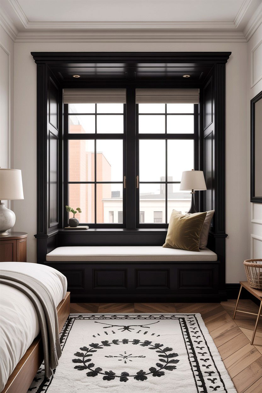 Black Window Bench - 30 bedroom window benches