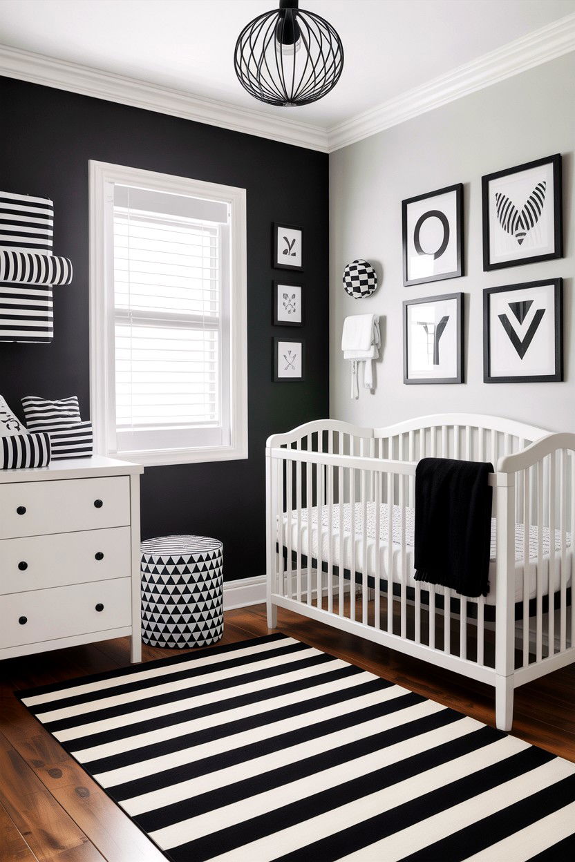 Black and White Nursery - 30 infant bedroom ideas