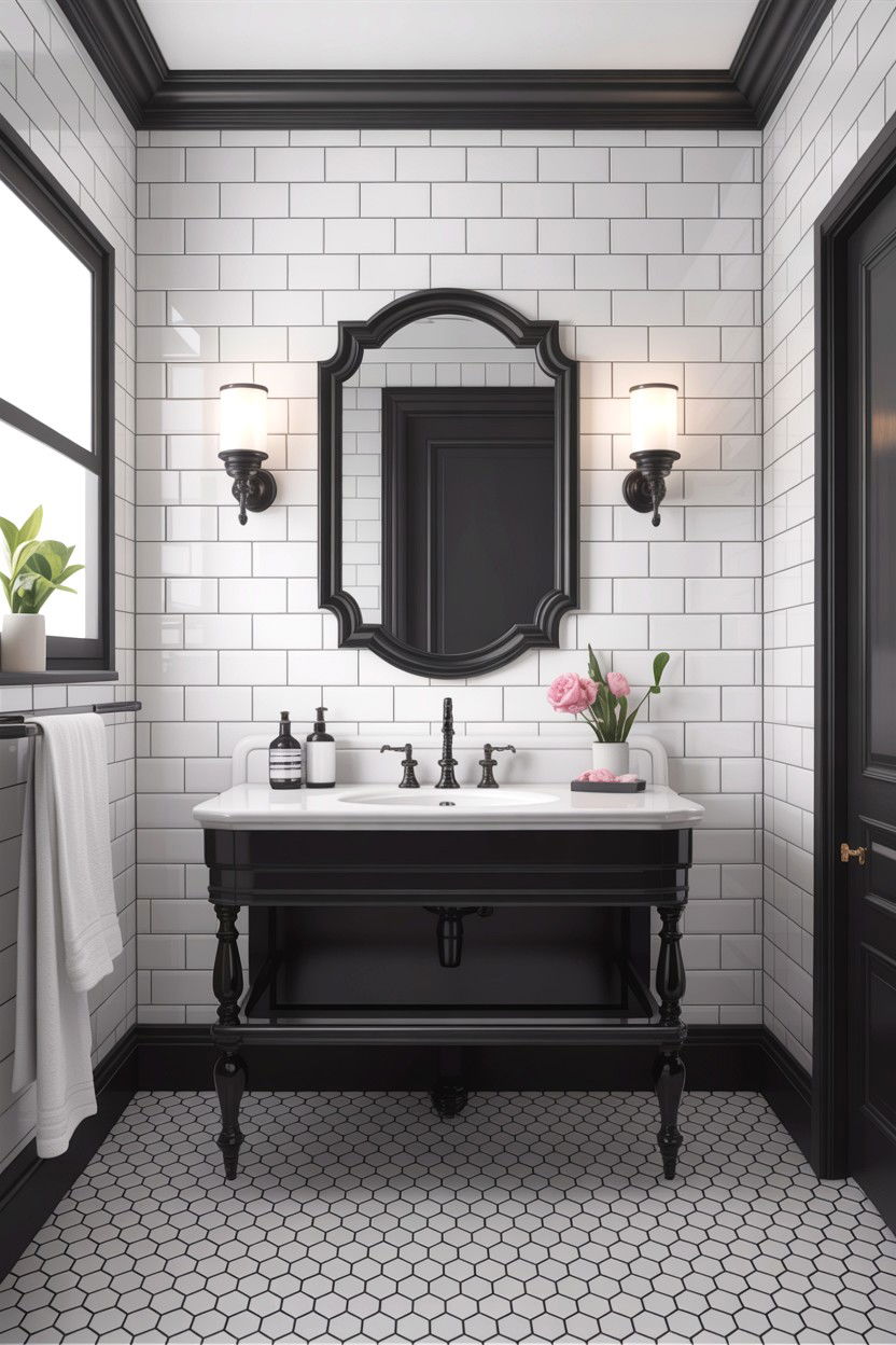 Black and white bathroom - 30 amazing bathroom ideas