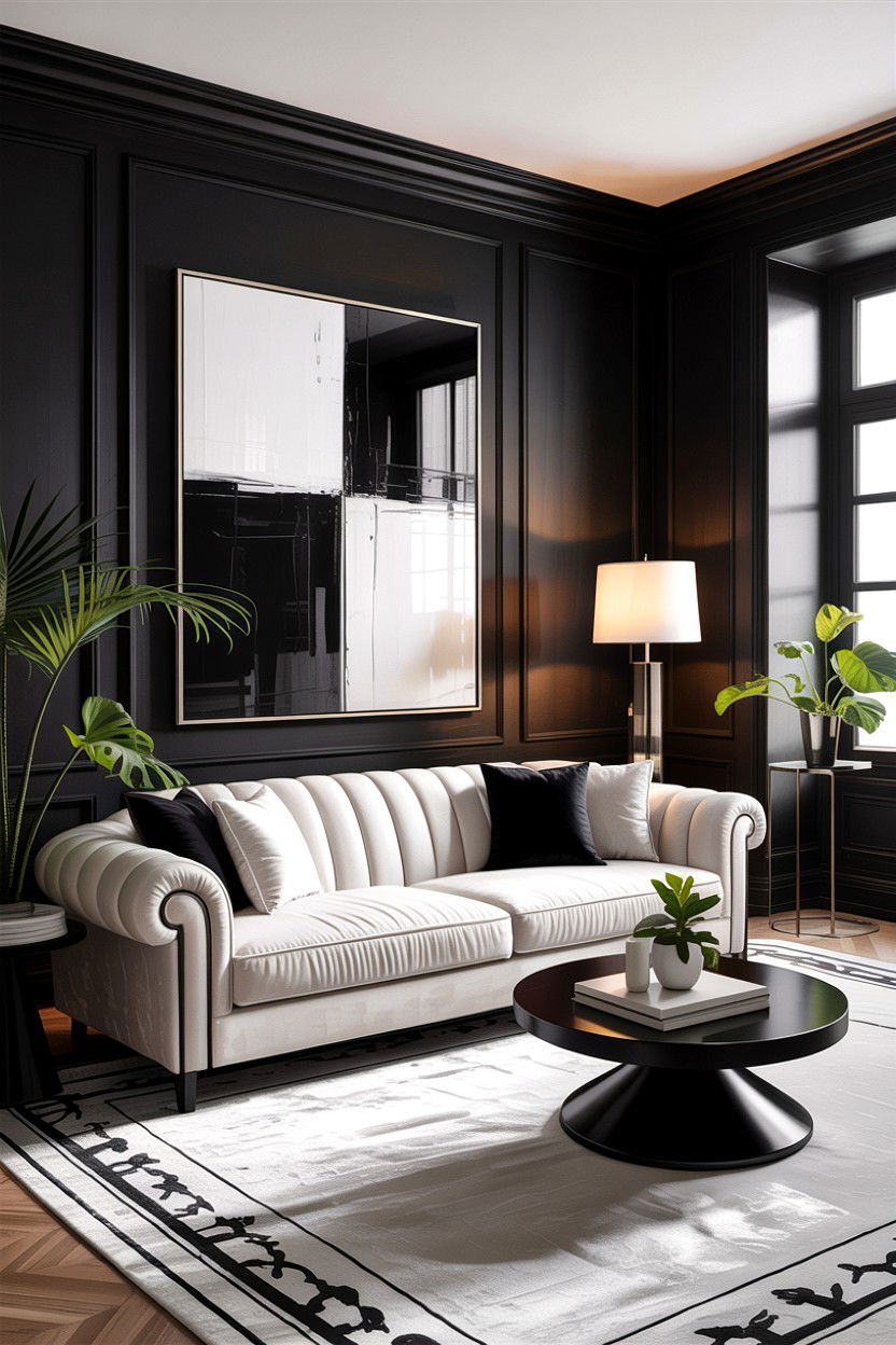 Black and white living room - 30 gender neutral living room ideas
