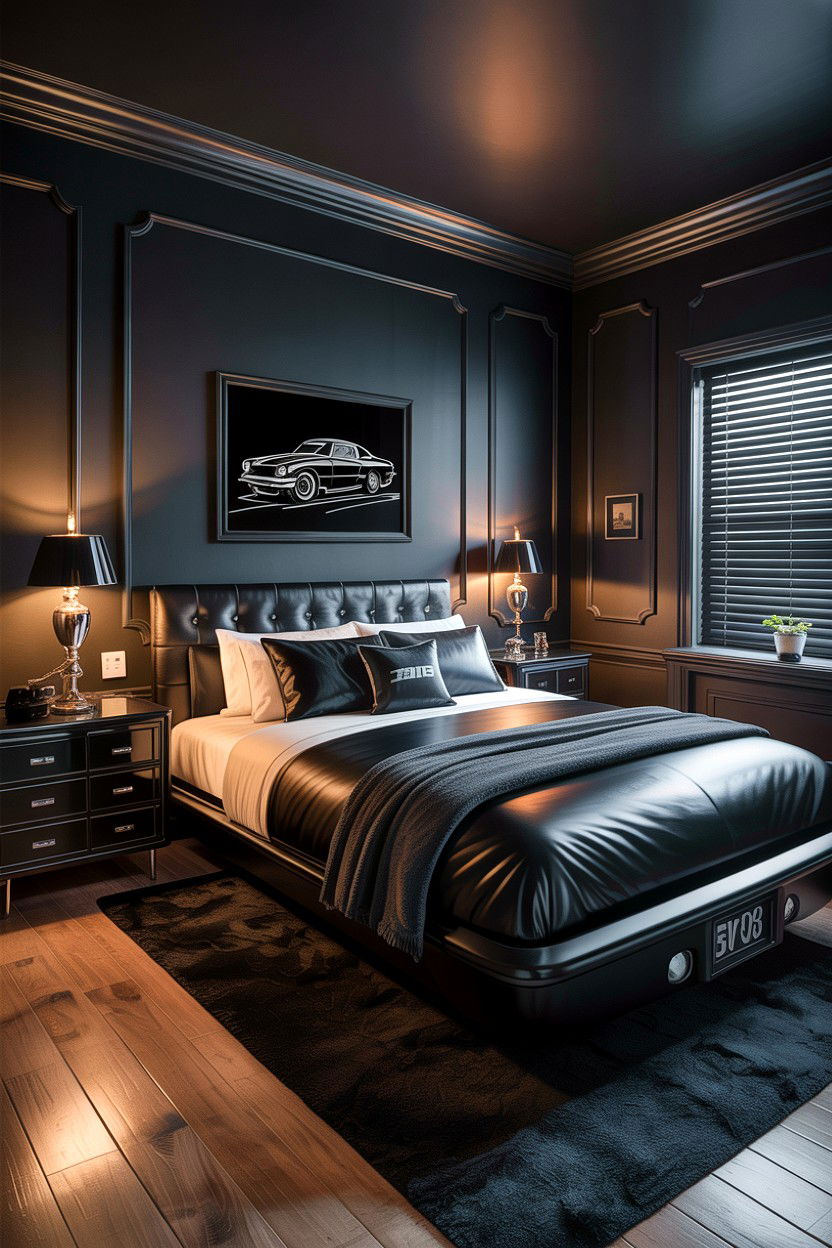 Black car bedroom - 30 car themed bedroom ideas