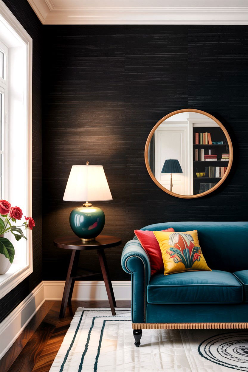 Black grasscloth wallpaper - 30 living room grasscloth wallpapers