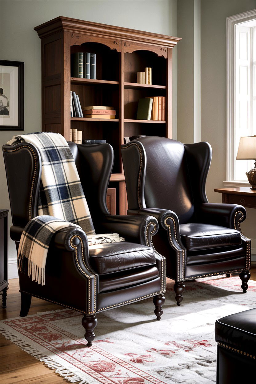 Black leather furniture - 30 traditional black living room ideas