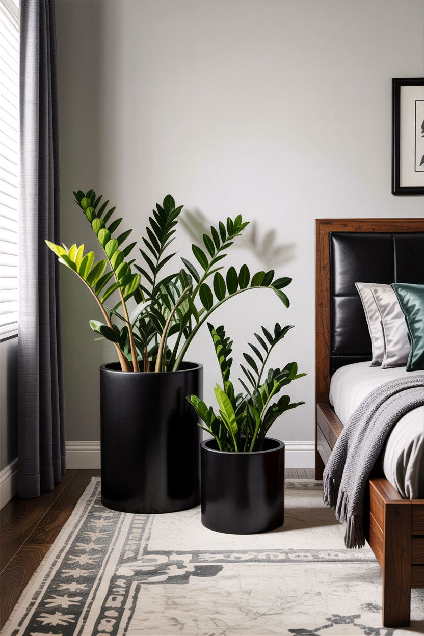 Black matte planters - 30 bedroom planters