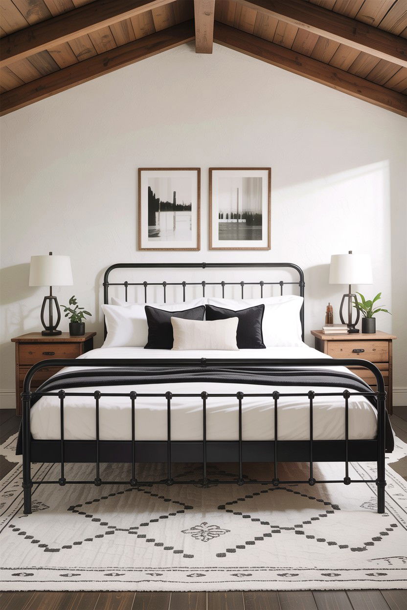 Black metal bed frame - 30 bedroom iron beds