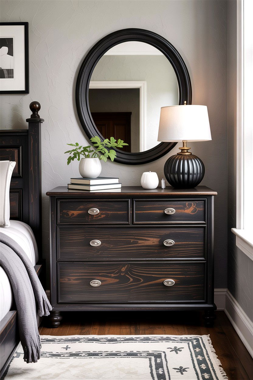 Black stained wood dresser - 30 bedroom wood dressers