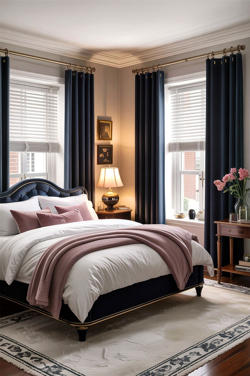 Blackout Curtains - 30 bedroom temperature control ideas