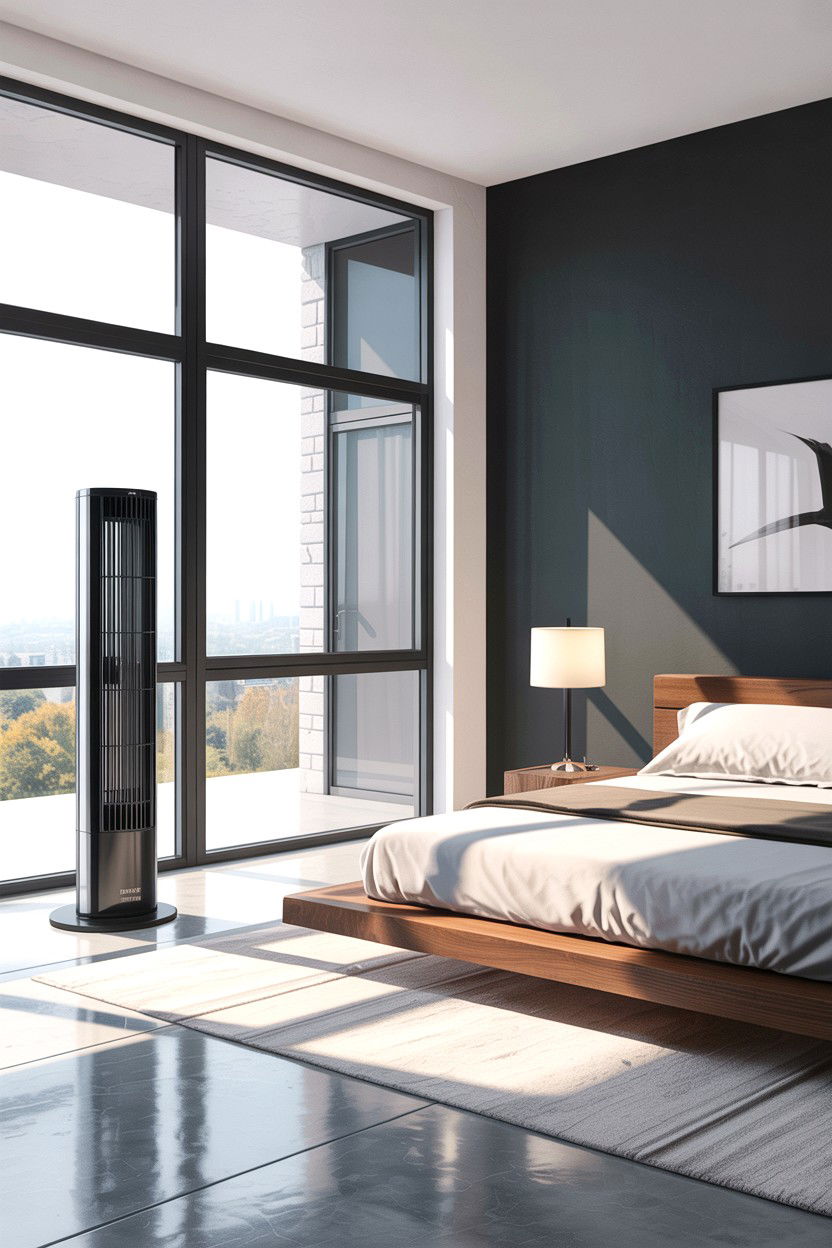 Bladeless Tower Fan - 30 bedroom tower fans