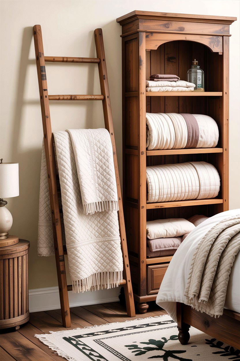 Blanket Ladder - 30 bedroom storage containers