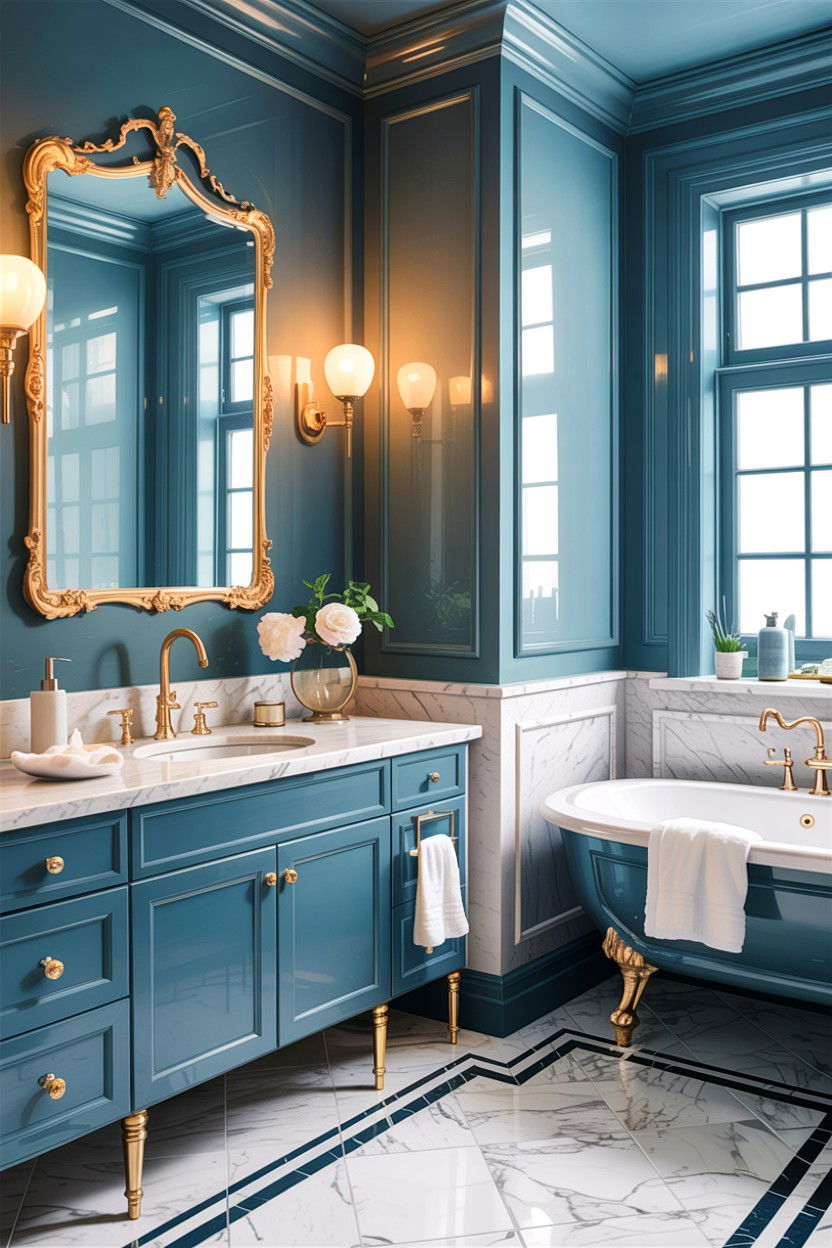 Blue And Gold Bathroom - 30 light blue bathroom ideas