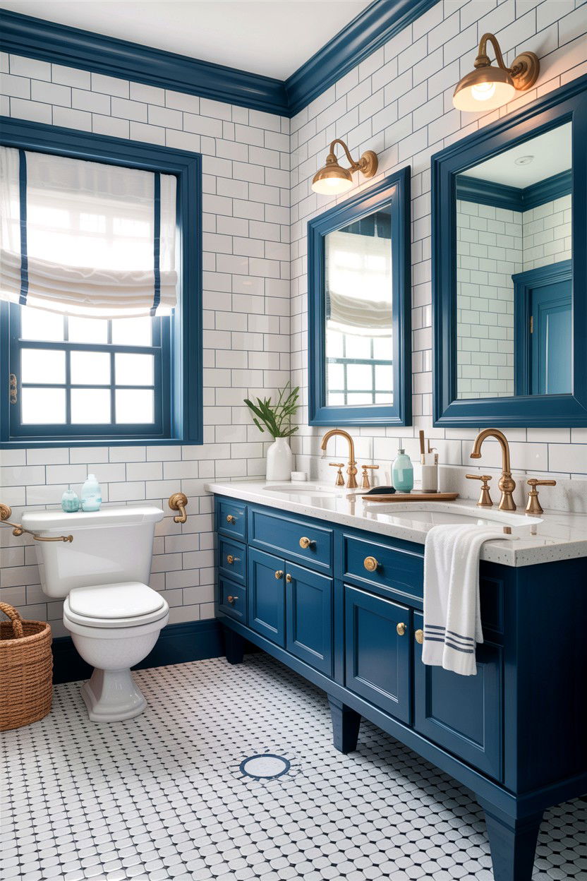 Blue And White Bathroom - 30 guest bathroom ideas