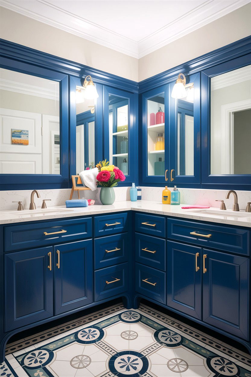 Blue Bathroom Cabinetry - 30 HGTV bathroom ideas