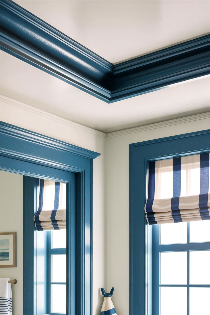 Blue Bathroom Crown Molding - 30 bathroom crown molding ideas