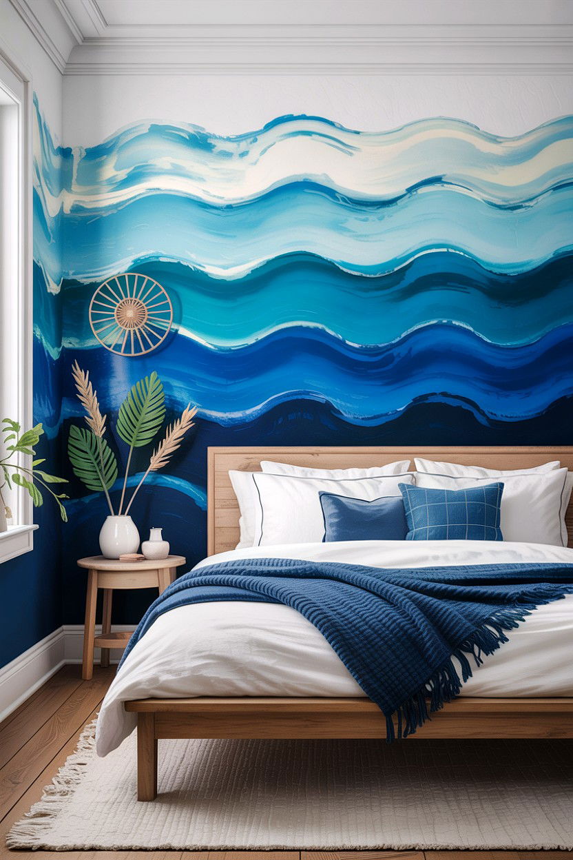 Blue Ombre Bedroom Wall - 30 bedroom ombre wall ideas