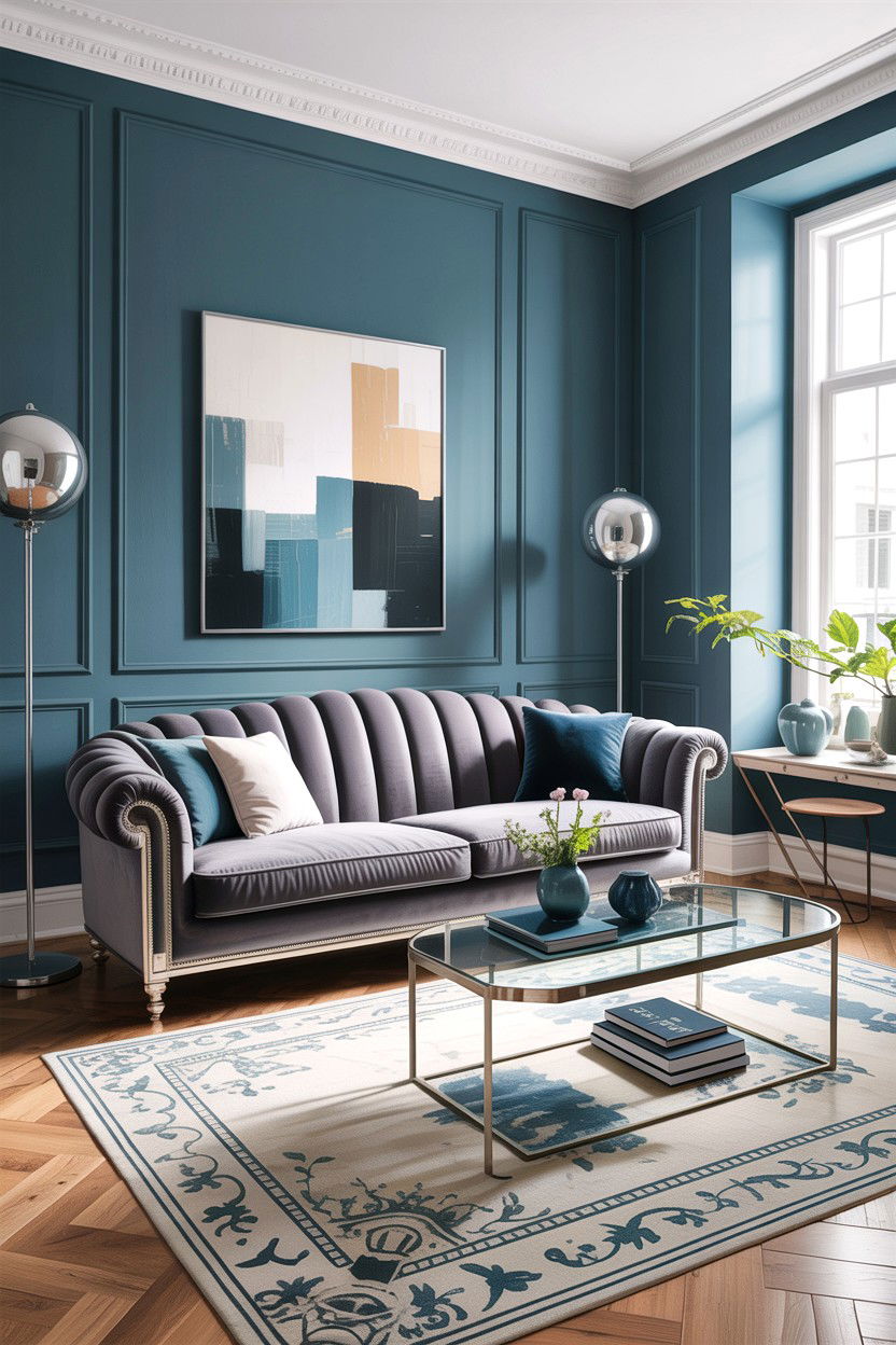 Blue and grey living room - 30 cool toned living room ideas