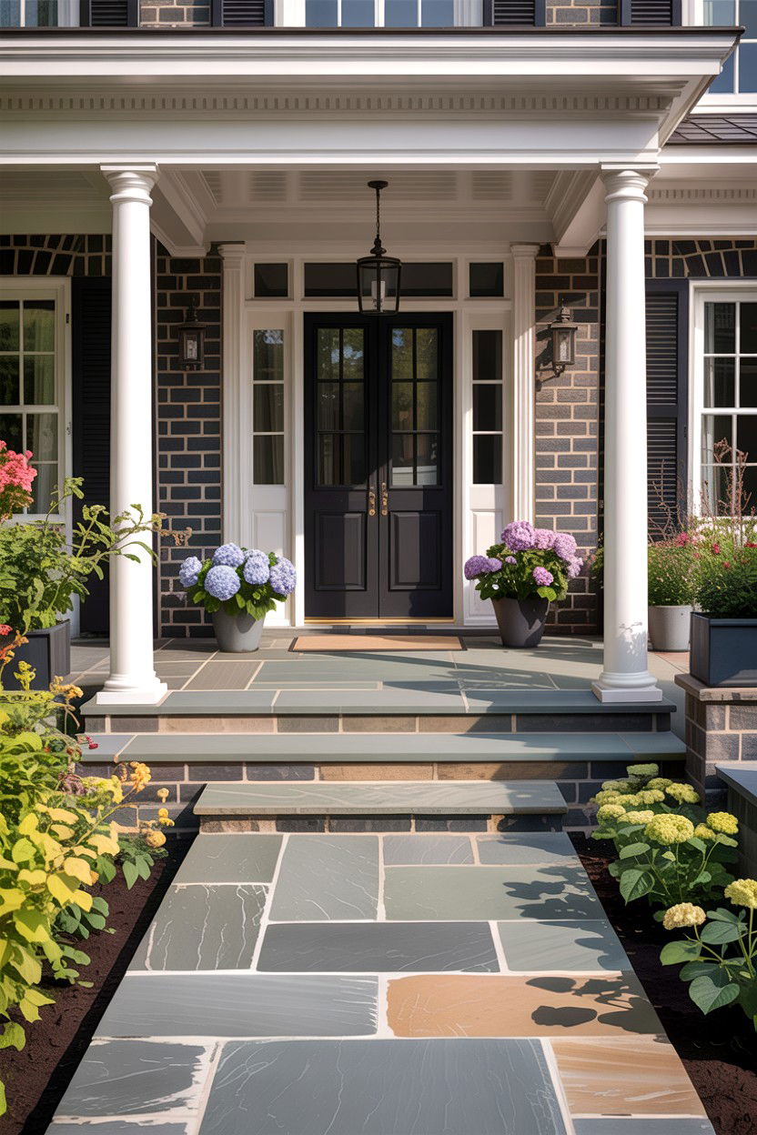 Bluestone Porch - 30 stone accent ideas
