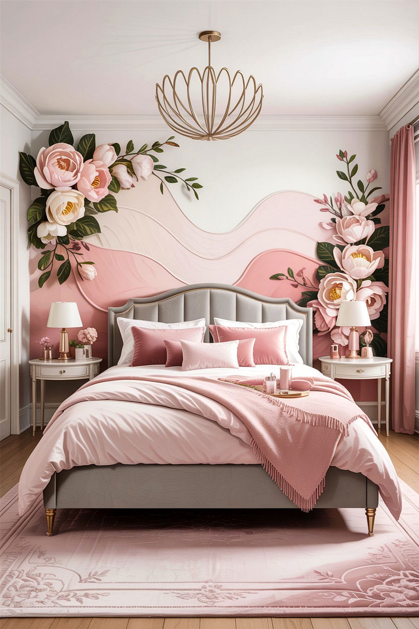 Blush Pink Ombre Bedroom - 30 bedroom ombre wall ideas