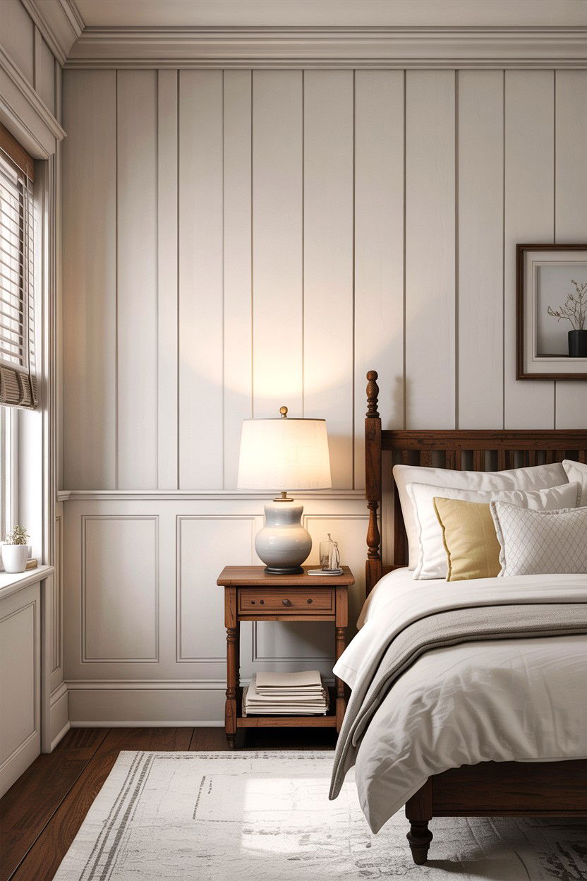 Board And Batten Bedroom - 30 bedroom wainscoting ideas