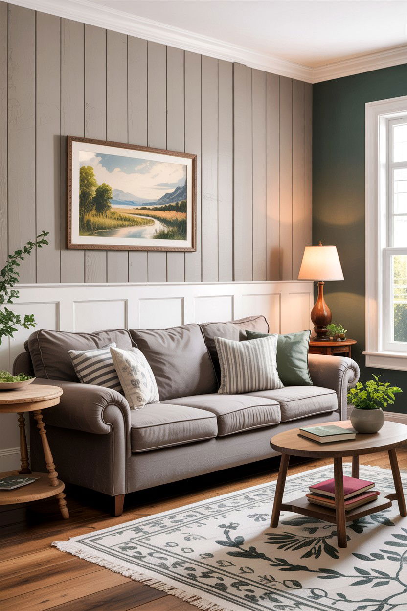 Board And Batten Wall - 30 living room custom woodwork ideas