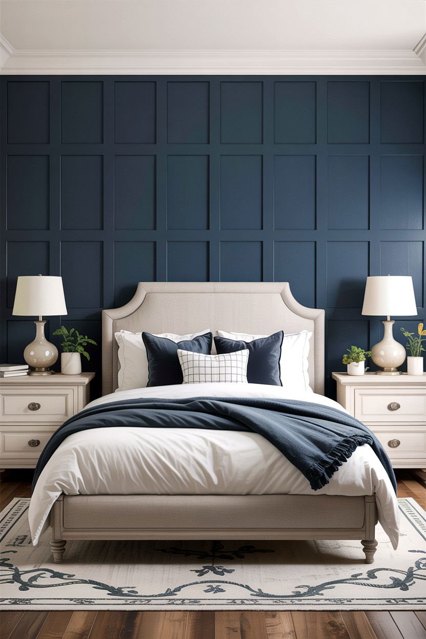 Board And Batten - 30 bedroom accent wall ideas