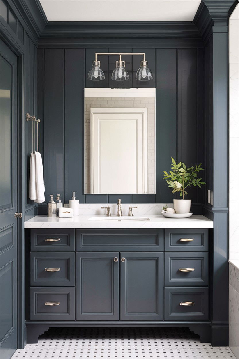 Board and batten bathroom - 30 bathroom accent wall ideas