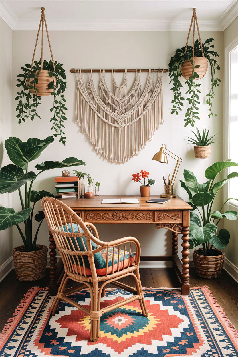 Bohemian Bedroom Office - 30 bedroom home office ideas