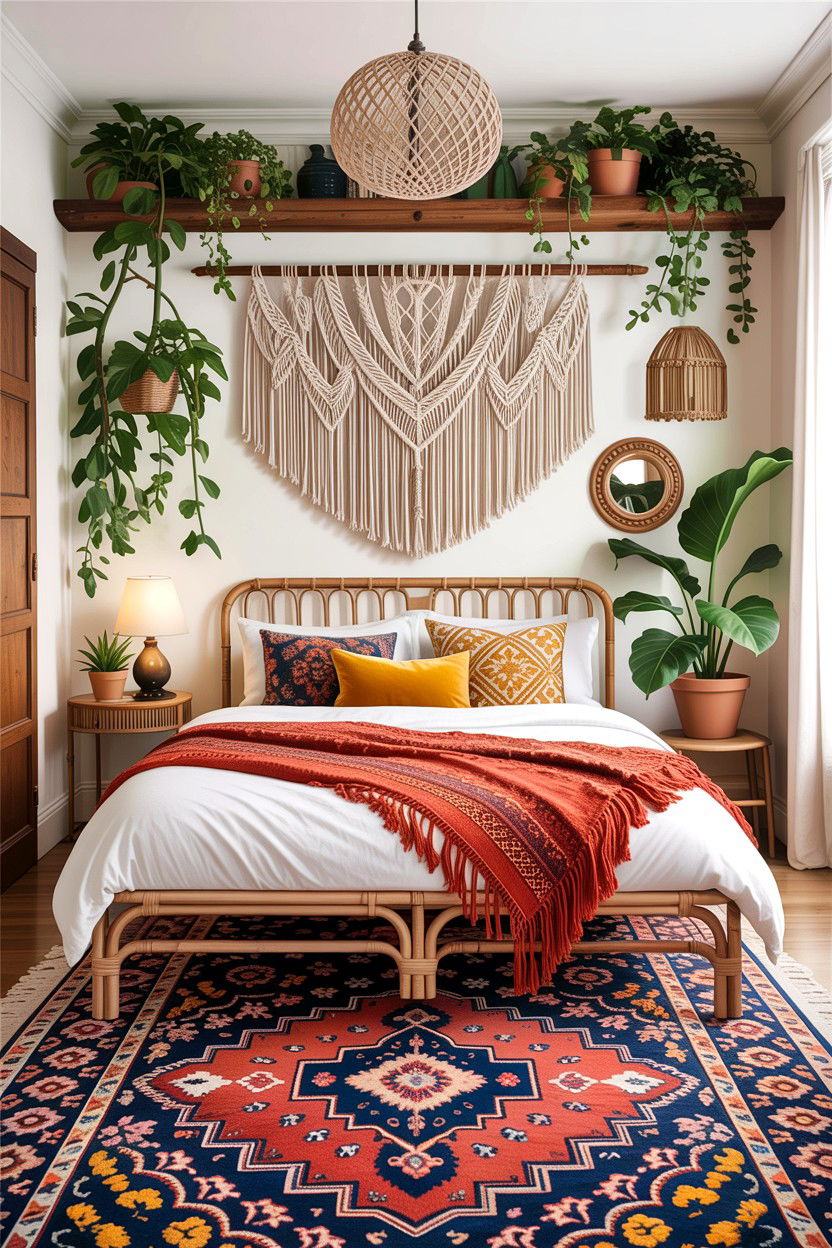 Bohemian Style Bedroom Decor - 30 first apartment bedroom ideas