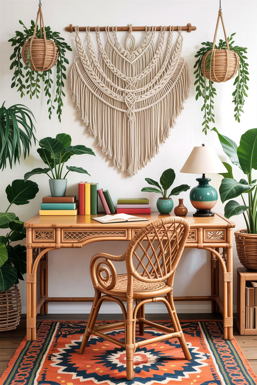 Bohemian Style Desk - 30 bedroom writing desks