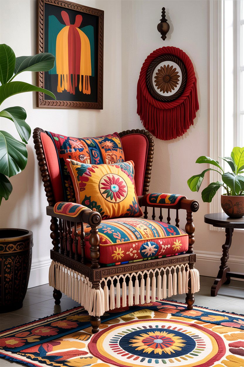 Bohemian accent chair - 30 living room accent chairs