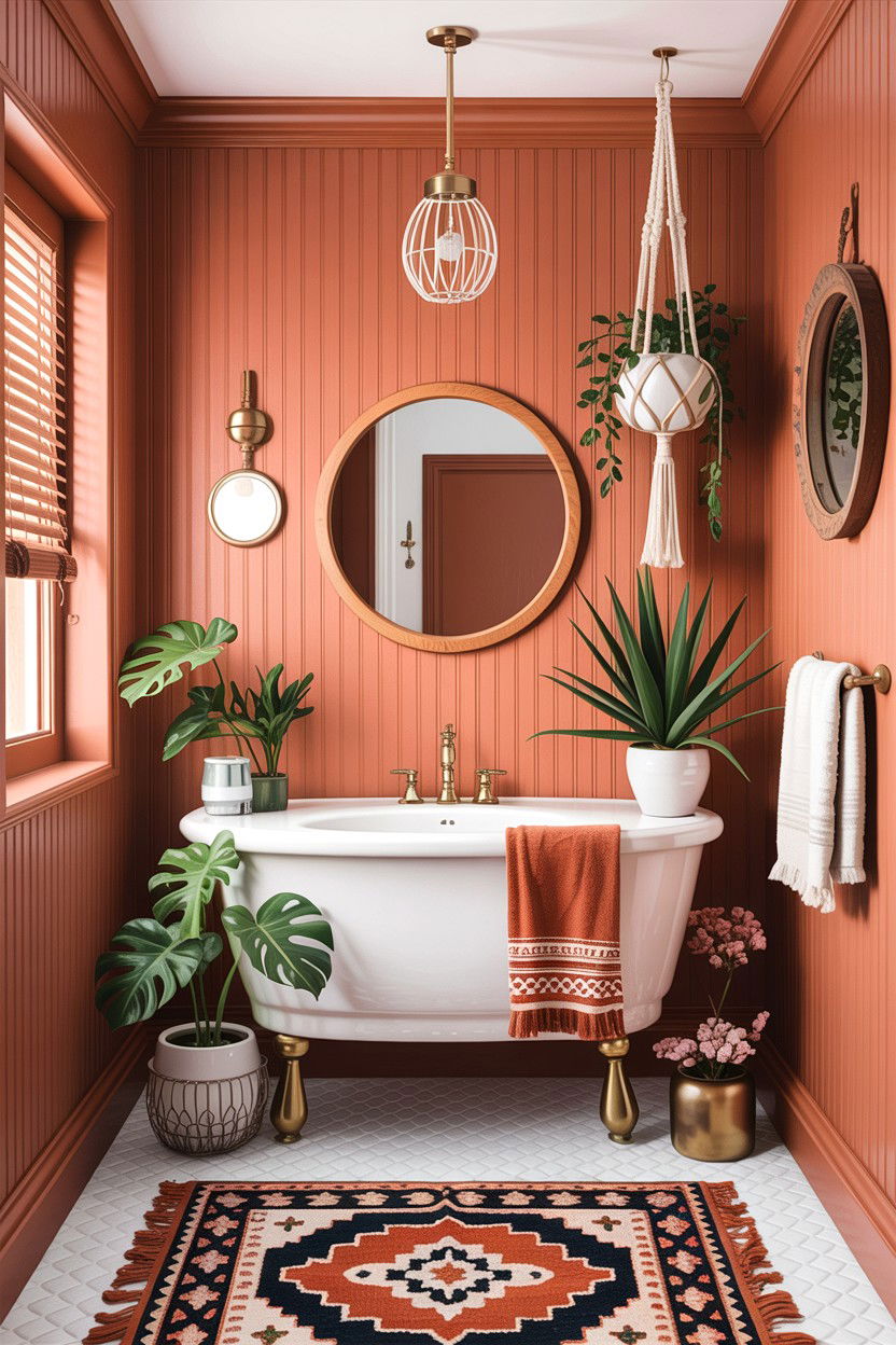 Bohemian bathroom beadboard - 30 bathroom beadboard ideas