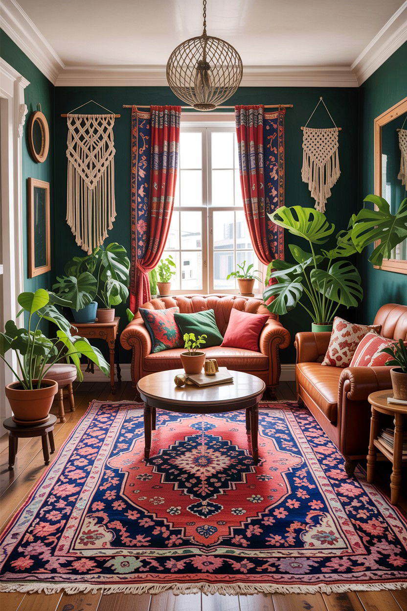 Bohemian historic living room - 30 historic home living room ideas