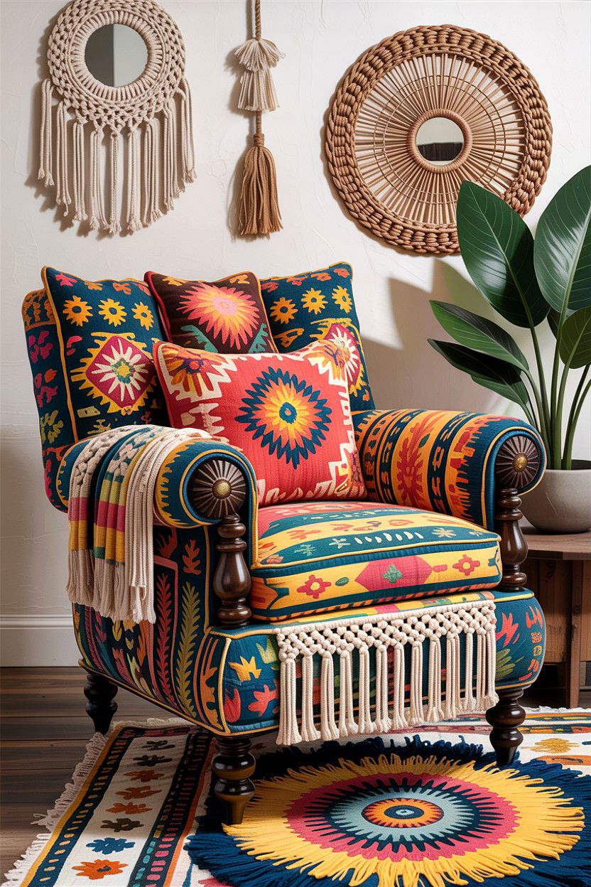 Boho Accent Chair - 30 bedroom accent chairs