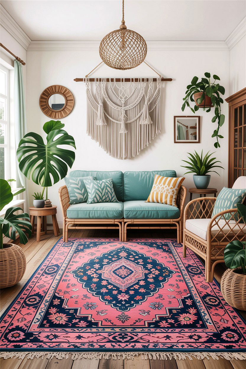 Boho Aqua Living Room - 30 aqua living room ideas