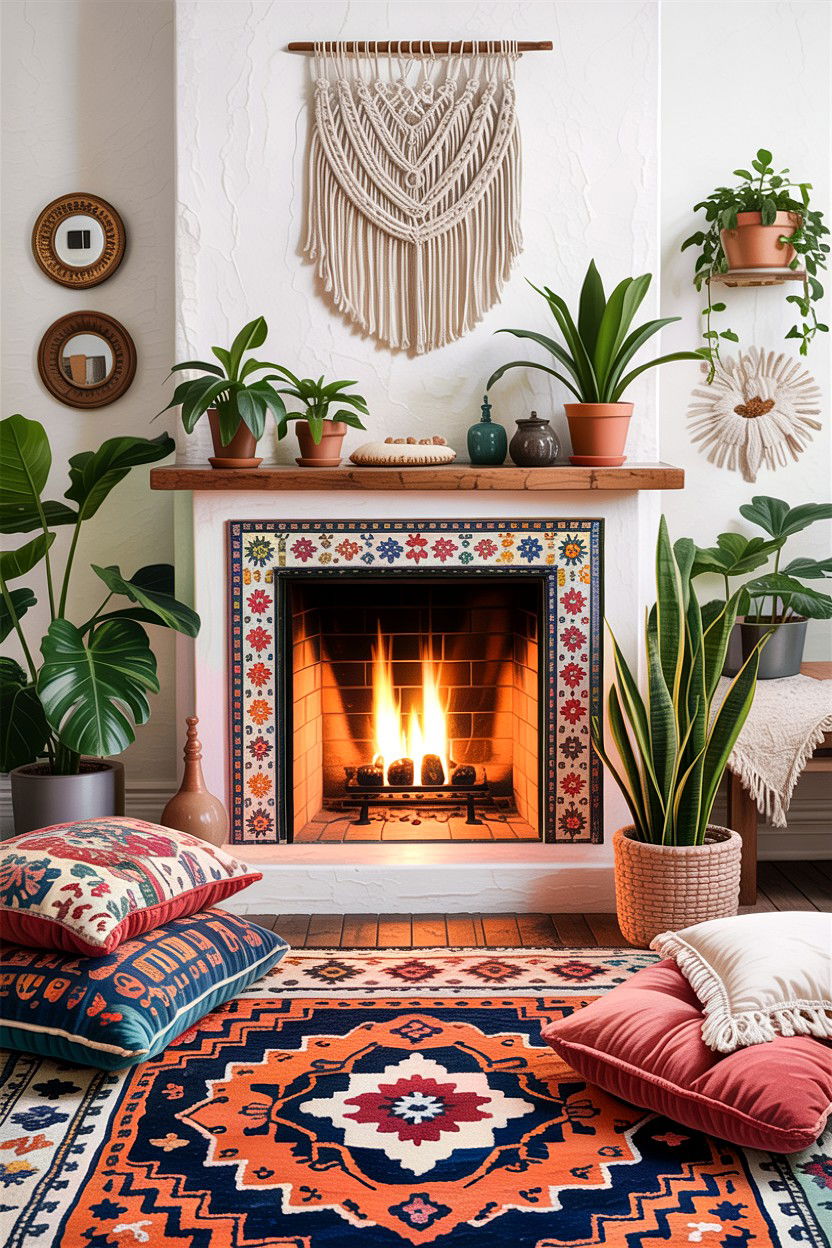 Boho Bedroom Fireplace - 30 bedroom with fireplace ideas