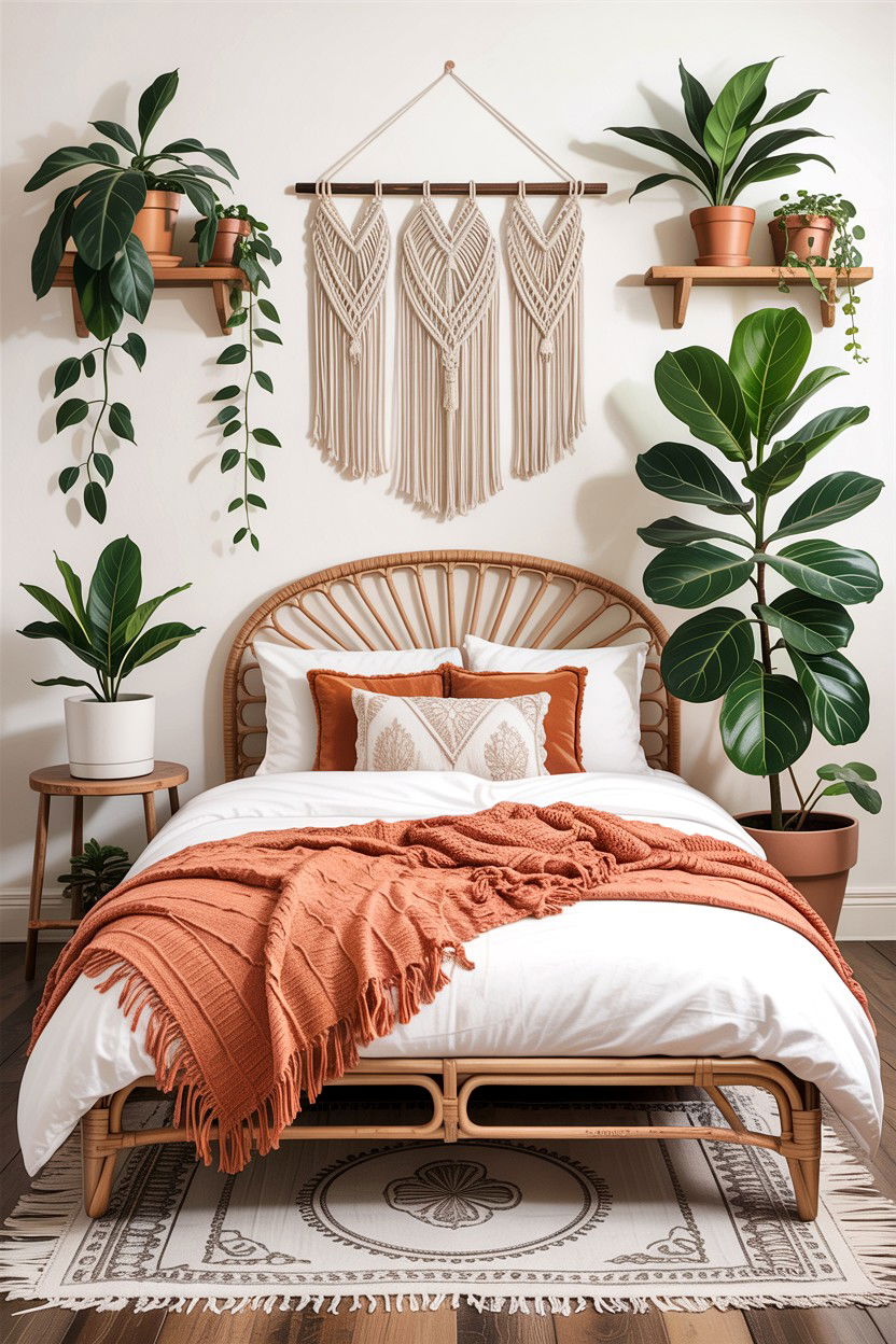 Boho Bedroom With Plants - 30 cozy bedroom ideas