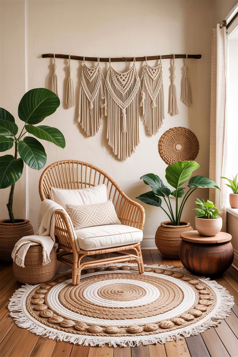 Boho Beige Living Room - 30 all beige living room ideas