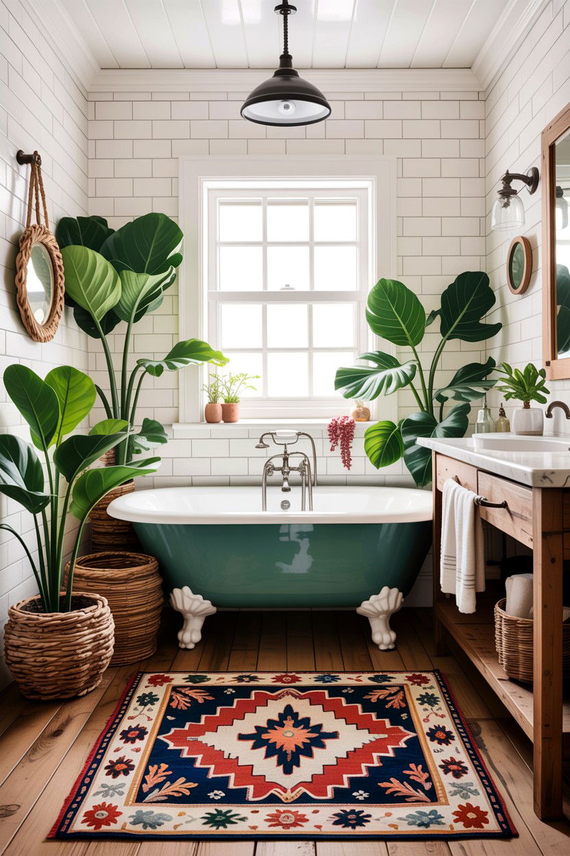 Boho Country Bathroom - 30 country bathroom ideas
